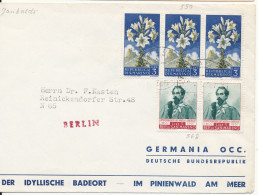 San Marino Cover Sent To Germany 1957 (the Cover Is Cut In The Left Side) - Brieven En Documenten