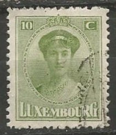 LUXEMBOURG N° 122 OBLITERE - 1921-27 Charlotte Front Side