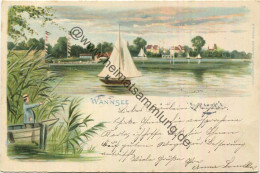 Berlin - Wannsee - Farblithographie - Verlag J. Miesler Berlin Gel. 1902 - Wannsee