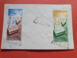 Egypte - Oblitération FDC De Port Saïd Sur Enveloppe En 1958 - Réf J 231 - Briefe U. Dokumente