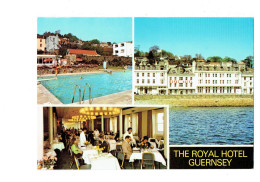 Cpm - Saint-Pierre-Port (Saint Peter Port) - Guernesey - The ROYAL HOTEL - Piscine Salle à Manger - Guernsey