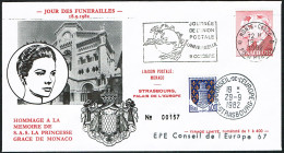 EUROPA FDC SERVICE . TIRAGE LIMITE Nr:157. DU CONSEIL DE L'EUROPE STRASBOURG .MONACO.18.9.1982. FRANCE. - Lettres & Documents