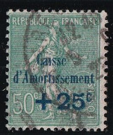 France N°247a - Variété Sans Point Sur Le "i" D'Amortissement  - Oblitéré - TB - Used Stamps