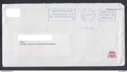 NETHERLANDS, COVER - Roterdam, Mashine Cancel, Flame Retour, Republic Of Macedonia  (006) - Covers & Documents