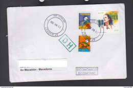 BRASIL, COVER, Economic Seal, Cartoons, Republic Of Macedona  (006) - Storia Postale