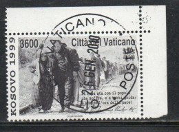 CITTÀ DEL VATICANO VATIKAN VATICAN 1999 KOSOVO LIRE 3600 USATO USED OBLITERE' - Usados