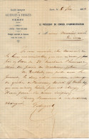 1874  ENTETE SOCIETE ANONYME ACIERIES FORGES DE FIRMINY (Loire) LE PRESIDENT DU CONSEIL D ADMINISTRATION V.SCANS - 1800 – 1899