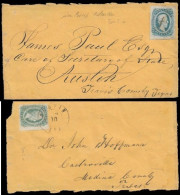 1860s US CONFEDERATE STATES TURNED COVER CASTROVILLE To AUSTIN - 1861-65 Confederate States