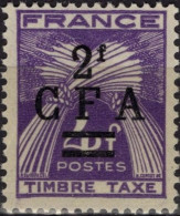 REUNION CFA Taxe 39 ** MNH Chiffre Timbre Taxe Gerbe De Blé 1949-1950 (CV 0,75 €) - Timbres-taxe