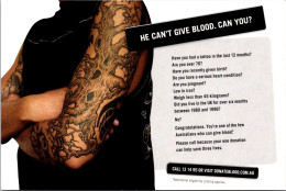 (4 R 15) Australia (Avanti Card) Tatoo - Give Blood ? - Santé