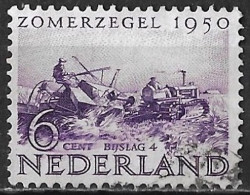 Afwijking Grote Paarse Veeg Door 6 Cent In 1950 Zomerzegels 6 + 4 Ct  NVPH 553 - Errors & Oddities