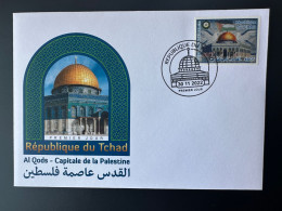 Tchad 2022 Mi. ? 400F IMPERF FDC Joint Issue Emission Commune Al Qods Quds Capitale De La Palestine - Gezamelijke Uitgaven