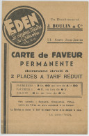 Carte Grenoble - Cinéma Eden / Ameublements Neveu Issaly - Cartoncini Da Visita