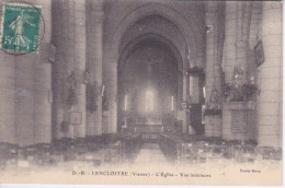 86 - VIENNE - LENCLOITRE - CPA INCONNUE SUR DELCAMPE  - 1915 -  VUE INTERIEUR DE L'EGLISE - Lencloitre