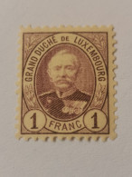 Timbre Luxembourg, 1 Franc Adolphe, Violet 1991-93 - 1891 Adolphe De Face