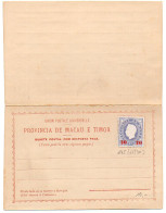 Macao ; N° 45 (cote 65€ Neuf Et 30€ Oblitéré) Sur Carte Postale Avec Réponse Neuve - Brieven En Documenten
