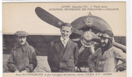 Juvisy, Septembre 1913 - 1er Match Aérien Audemars, Brindejonc Des Moulinais Et Guillaux - Aviateurs