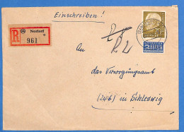 Allemagne Republique Federale 1954 Lettre Einschreiben De Nortorf (G19883) - Storia Postale