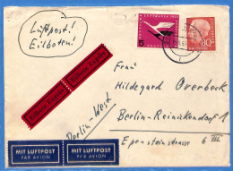 Allemagne Republique Federale 1955 Lettre Durch Eilboten Par Avion De Hannover (G19886) - Covers & Documents