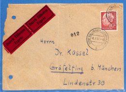 Allemagne Republique Federale 1957 Lettre Durch Eilboten De Villingen (G19889) - Brieven En Documenten