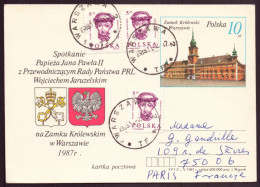 Pologne, Carte Commémorative " Rencontre Du Pape Avec Le Président Du Conseil D'état " Varsovie 1988 - Machines à Affranchir (EMA)