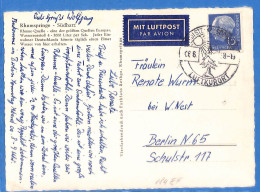 Allemagne Republique Federale 1958 Carte Postale Par Avion De Steina (G19902) - Cartas & Documentos
