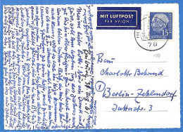 Allemagne Republique Federale 195.. Carte Postale Par Avion De Freiburg (G19904) - Briefe U. Dokumente