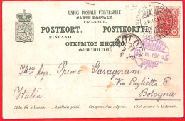 Aa0671 - RUSSIA Finland - POSTAL HISTORY - Postcard From TAMPERE  To ITALY  1900 - Covers & Documents