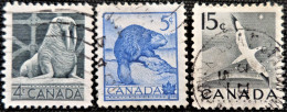 Canada 1954 National Wildlife Week  Y&T  N°  273 à 275 - Gebraucht