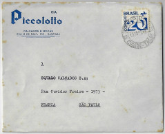 Brazil 1972 Piccolotto Company Cover Sent From Campinas To São Paulo Definitive Stamp 20 Cents - Covers & Documents