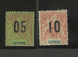 Timbres De Guyane N° 68 Et 71 - Oblitérés