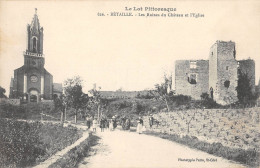 CPA 46 BETAILLE LES RUINES DU CHATEAU ET EGLISE - Autres & Non Classés