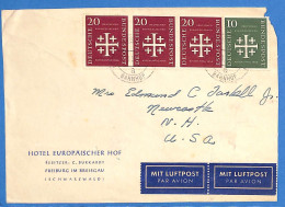 Allemagne Republique Federale 1956 Lettre Par Avion De Freiburg (G19939) - Cartas & Documentos