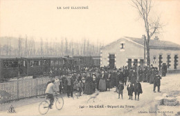 CPA 46 SAINT CERE DEPART DU TRAM / TRAIN - Saint-Céré