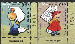 2008  Montenegro Cerna Gora Mi. 166-7**MNH  EUR  Europa : Der Brief - 2008