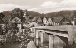 4906 159 Künzelsau Württ Neue Brücke Mit Blick Zur Stadt. (Printing Text On The Back)  - Kuenzelsau