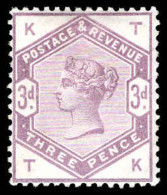 1883-84 3d Pale Lilac Fine Mint Lightly Hinged. - Nuovi