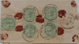 BRITISH INDIA 1902 QV 5 X 1/2a Half Anna FRANKING On 1/2a QV Stationery "JAYPORE STATE" REGISTERED COVER, NICE CANC F&B - Jaipur