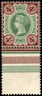 1887 4d Jubilee Green And Deep Brown Variety 'white 4 In 1 Corner'. - Unused Stamps