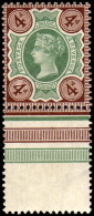 1887 4d Jubilee Green And Deep Brown Variety 'white 4 In 1 Corner'. - Ongebruikt