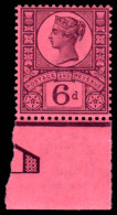 1887 6d Jubilee Deep Purple On Rose Red Stunning Unmounted Mint Marginal With Part Sheet Ornament. - Ongebruikt