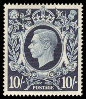 1939-48 10/- Dark Blue Fine Unmounted Mint. - Unused Stamps