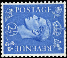 1941-42 2½d Light Ultramarine Sideways Watermark Unmounted Mint. - Unused Stamps