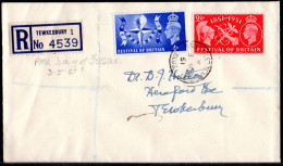 1951 Festival Of Britain Postmark Addressed First Day Cover. - ....-1951 Pre-Elizabeth II