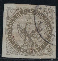 Guadeloupe - Colonies Générales N°1 Oblitéré CàD Pointe à Pitre - 1 Trou Vermiculaire Sinon TB - Used Stamps
