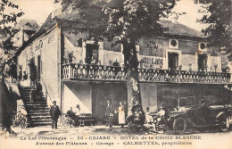 CPA 46 CAJARC HOTEL DE LA CROIX BLANCHE AVENUE DES PLATANES CALMETTES PROPRIETAIRE - Autres & Non Classés