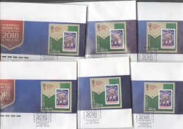 Football - Soccer WC 2018 Russia History (1) 12 Sets Of 6 = 72 FDCs - ALL 12 Postmarks (all 12 Cities) 2015 - 2018 – Russie