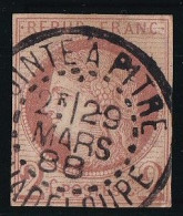 Guadeloupe - Colonies Générales N°15 - Oblitéré CàD Pointe à Pitre 1888 - Signé Calves - TB - Used Stamps