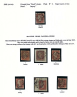GRANDE BRETAGNE Ca.1841: Le "Penny Red" Y&T 3 Obl. Croix De Malte Diverses - Used Stamps