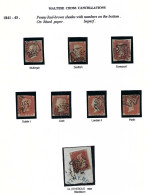 GRANDE BRETAGNE Ca.1841-45: Le "Penny Red" Y&T 3 Obl. Croix De Malte Diverses - Used Stamps